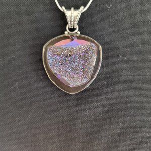 Druzy Agate Sterling Silver Pendant